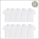 White (5-Pack) 18 10-Pack School Uniform Tagless Polo Tshirt for Little Boys & Big Boys